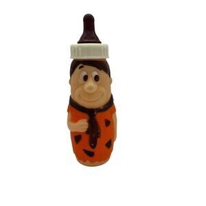 Vintage 1977 Evenflo Fred Flintstone Plastic Baby Bottle Hanna-Barbera USA